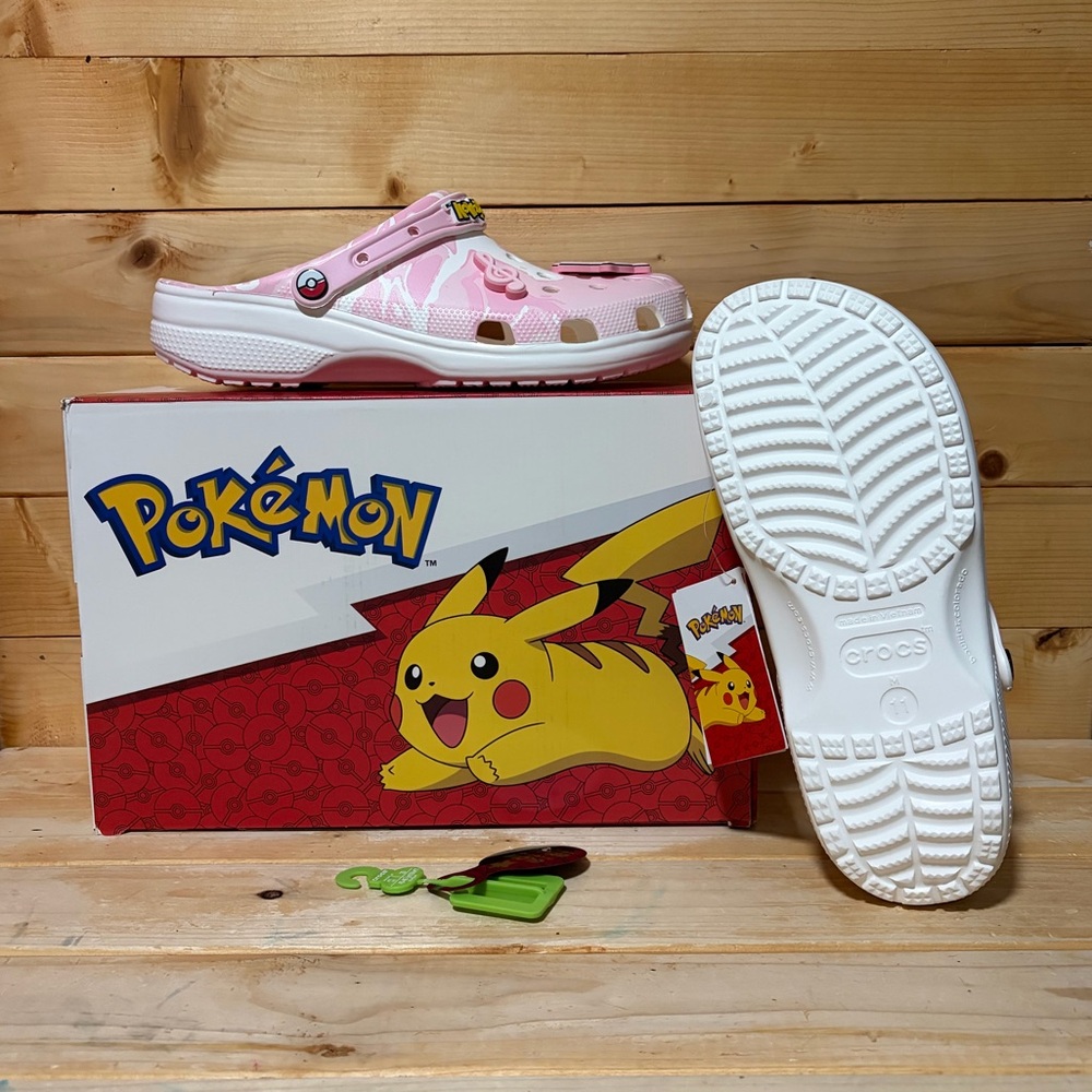 New Crocs Pokémon Jigglypuff Classic Clog Light-Up Star M11 W13 Limited Edition